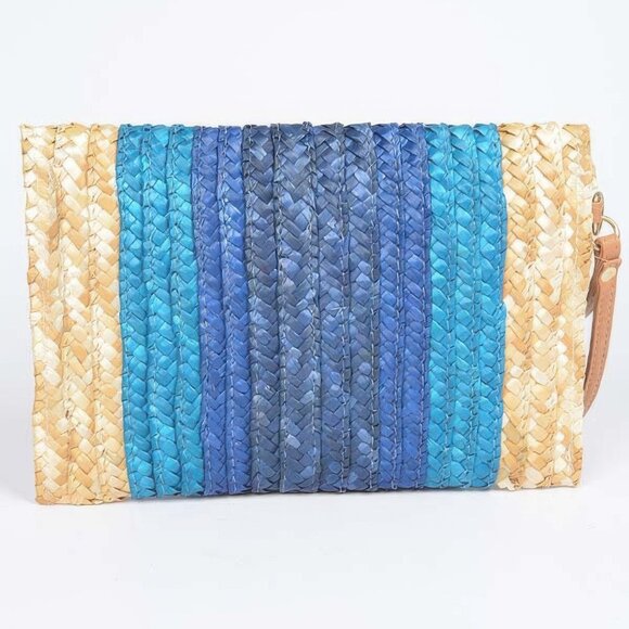 Straw Coloful Envelope Clutch - Picture 6 of 9